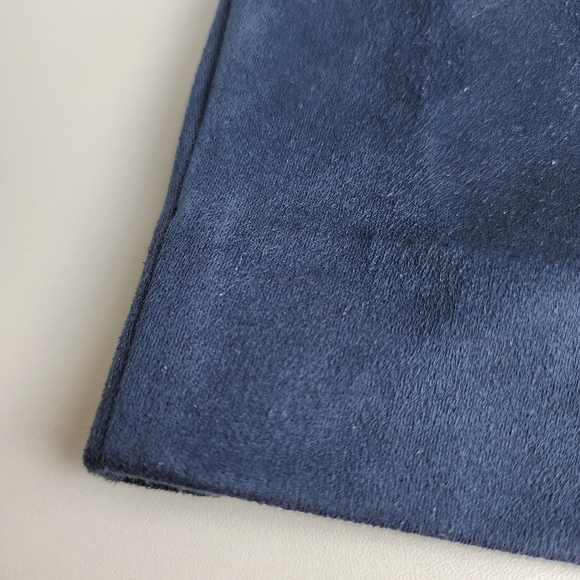 The Limited Womens Faux Suede Navy Blue Pencil Skirt Retro Chic Stretch Pencil 4 - Picture 2 of 10